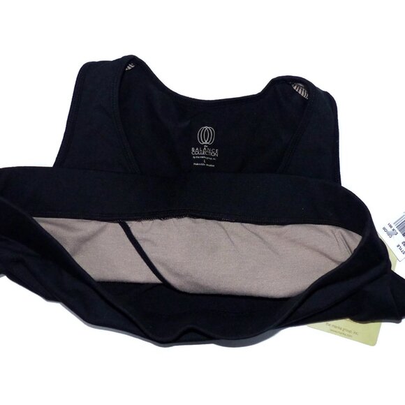 Balance Collection Sanded Dry-Wik Sports Bra Large Surplice Style Black Made USA - Picture 4 of 5